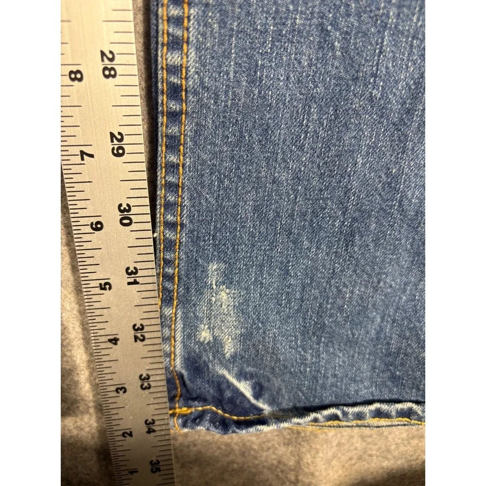 Aeropostale Bowery‎ Slim Straight Distressed Ripped Jeans Mens Size 34x32